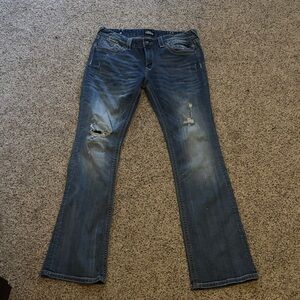 Stylish Blue Distressed Women Jeans